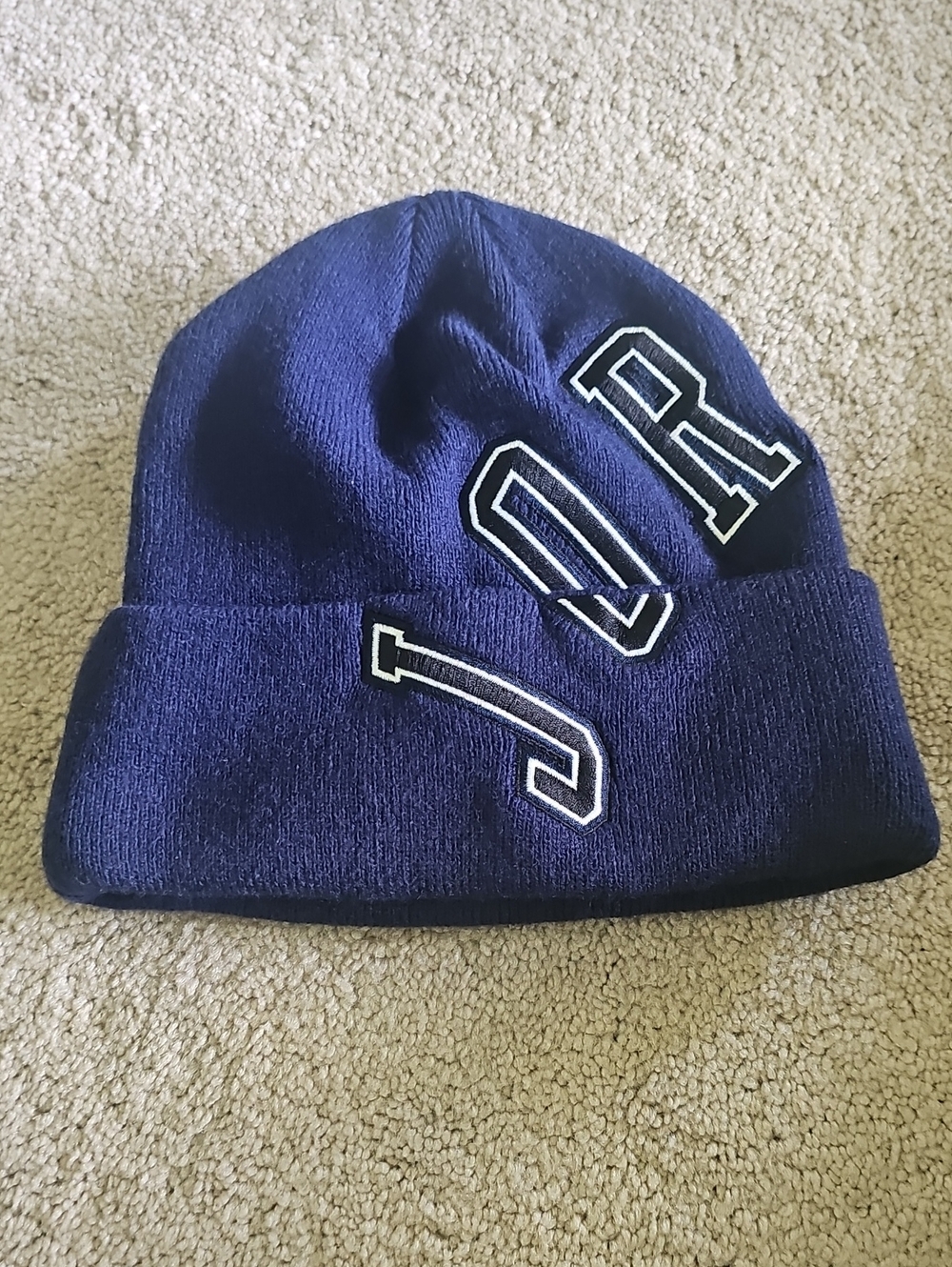 Navy Kids Knit Beanie - Cozy Winter Hat